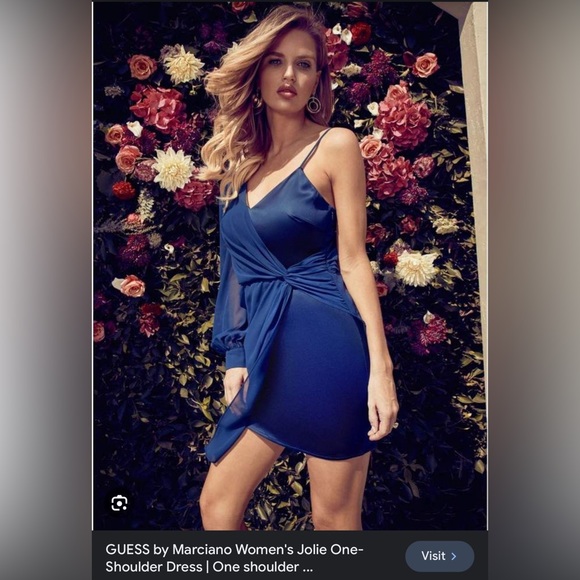 Brand new: Marciano one shoulder cocktail dress sz S - Picture 6 of 8